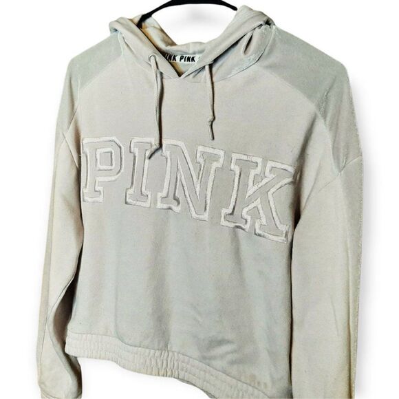 PINK Victoria's Secret Velour Cropped Hoodie - Picture 2 of 4